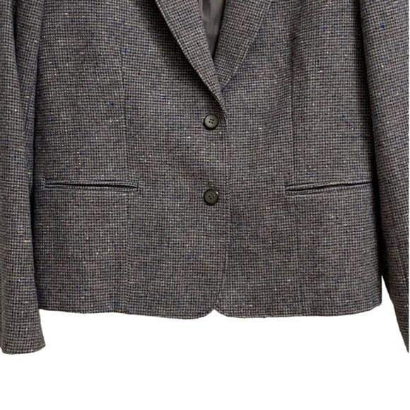 Vintage Pendleton Two Button Virgin Wool Tweed Blazer Women's Sz M/L Grey Preppy - Picture 6 of 15